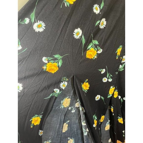 Torrid Dress 1X Black Floral Tropical Feminine Whimsygoth Lace 80s Retro Boho - Picture 8 of 16